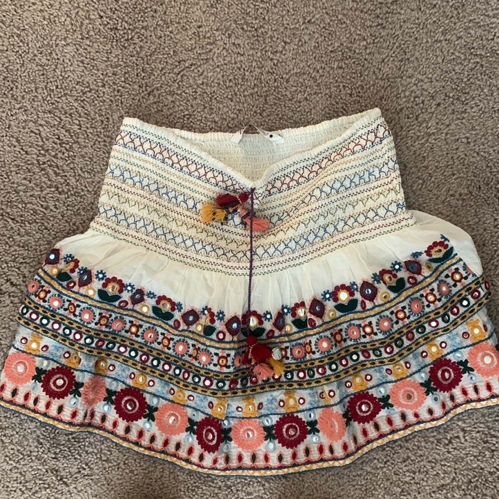 BLOGGERS FAV ZARA LIMITED EDITION EMBROIDERED Skirt and TOP